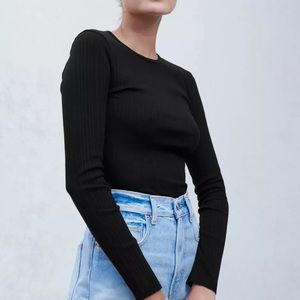 Urban Outfitters Timmy Ribbed Long Sleeve Top